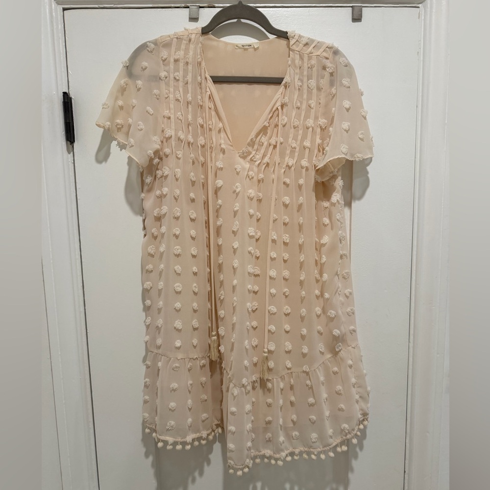 Tularosa Cream Textured Blouse-Size Small